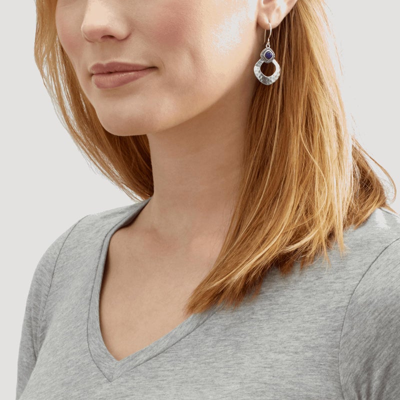 Silpada 'Atacama' Natural Lapis Drop Earrings in Sterling Silver - Image 4